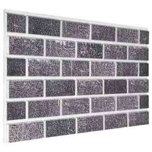vidaXL Seinapaneelid 10 tk 100 x 50 cm Must ja Hall EPS vaht
