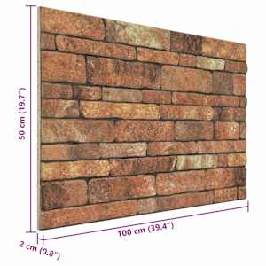 Nástěnné panely 10 pcs Hnědá a bílá 100 x 50 cm EPS pěna - obrázek 4
