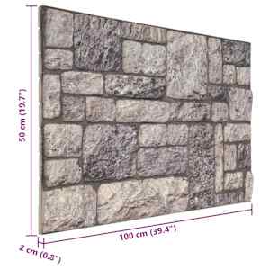 Nástěnné panely 10 pcs Šedá a bílá 100 x 50 cm EPS pěna - obrázek 4