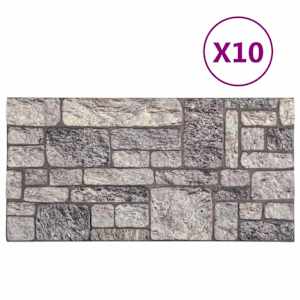 Nástěnné panely 10 pcs Šedá a bílá 100 x 50 cm EPS pěna - obrázek 2