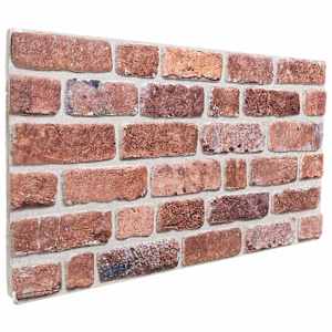 Stenske plošče 10 pcs Rdeča 100 x 50 cm EPS pena