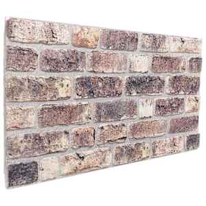 Stenske plošče 10 pcs Temno rjava 100 x 50 cm EPS pena