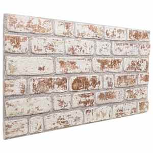 Stenske plošče 10 pcs Rdeča in bela 100 x 50 cm EPS pena