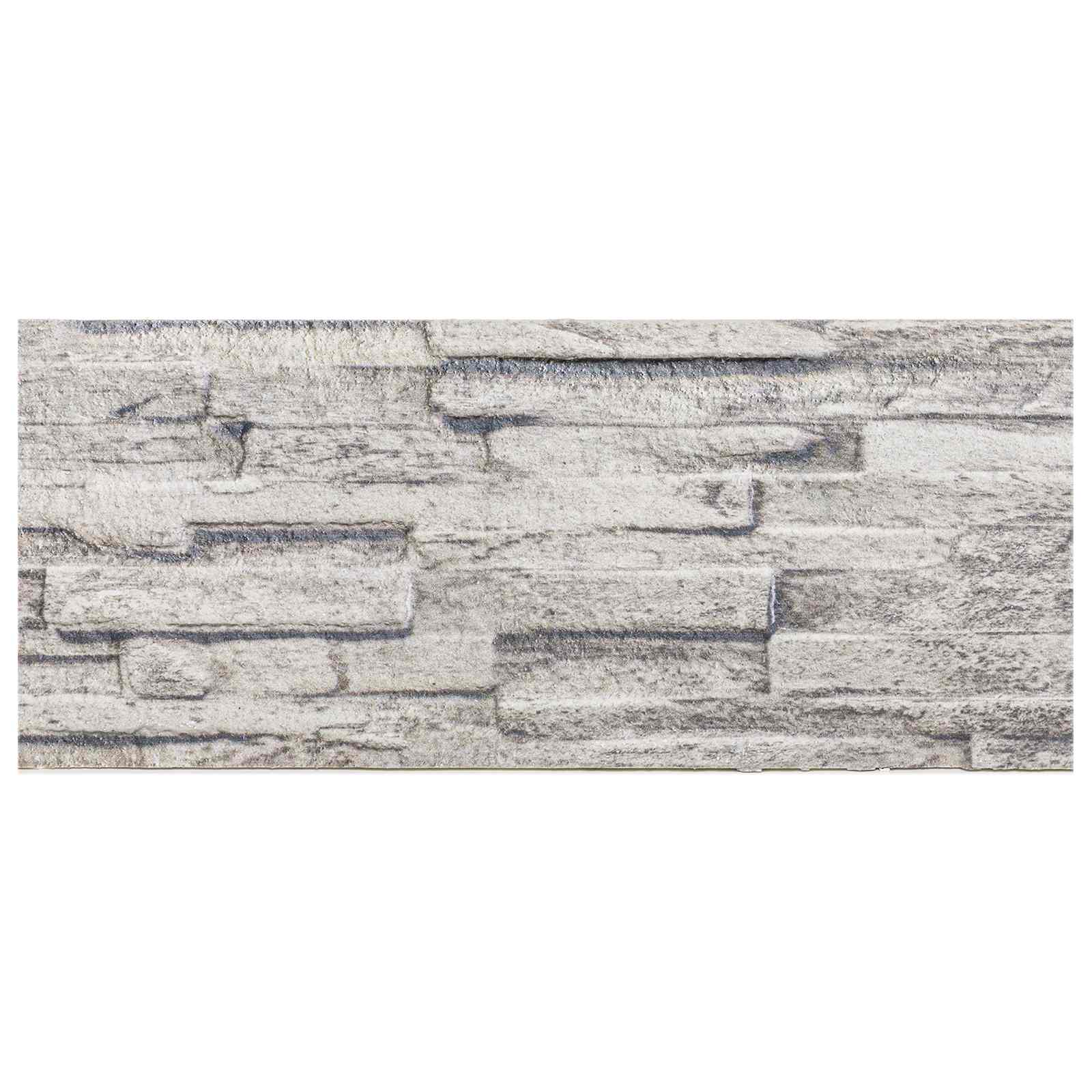 Nástěnné panely 10 pcs Světle šedá 100 x 25 cm EPS pěna - obrázek 4