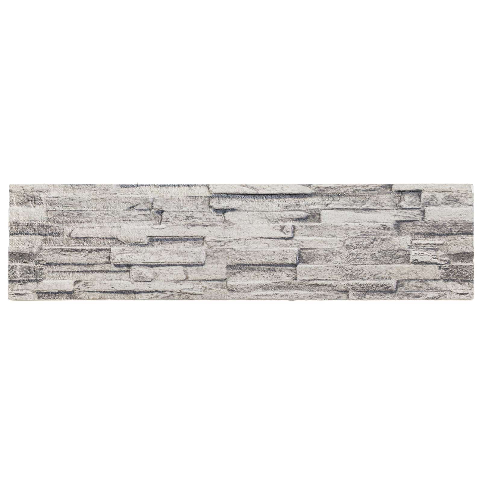 Nástěnné panely 10 pcs Světle šedá 100 x 25 cm EPS pěna - obrázek 2