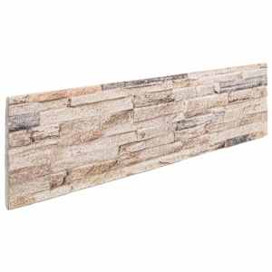 Stenske plošče 10 pcs Bela in rdeča 100 x 25 cm EPS pena