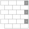 vidaXL Subway plaat 20 tk Valge Hall 30 x 30 cm Pol&uuml;uretaan ja PET