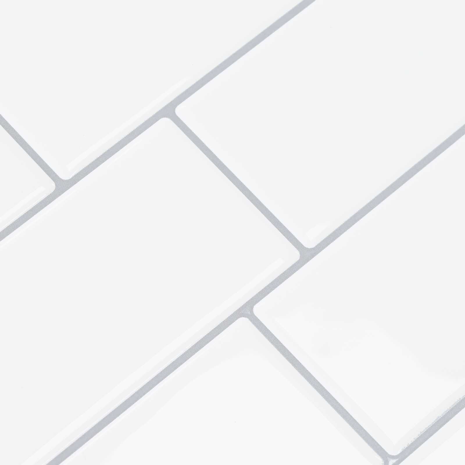 Podhodna ploščica 10 pcs Bela siva 29 x 21 cm Poliuretan in PET - slika 9