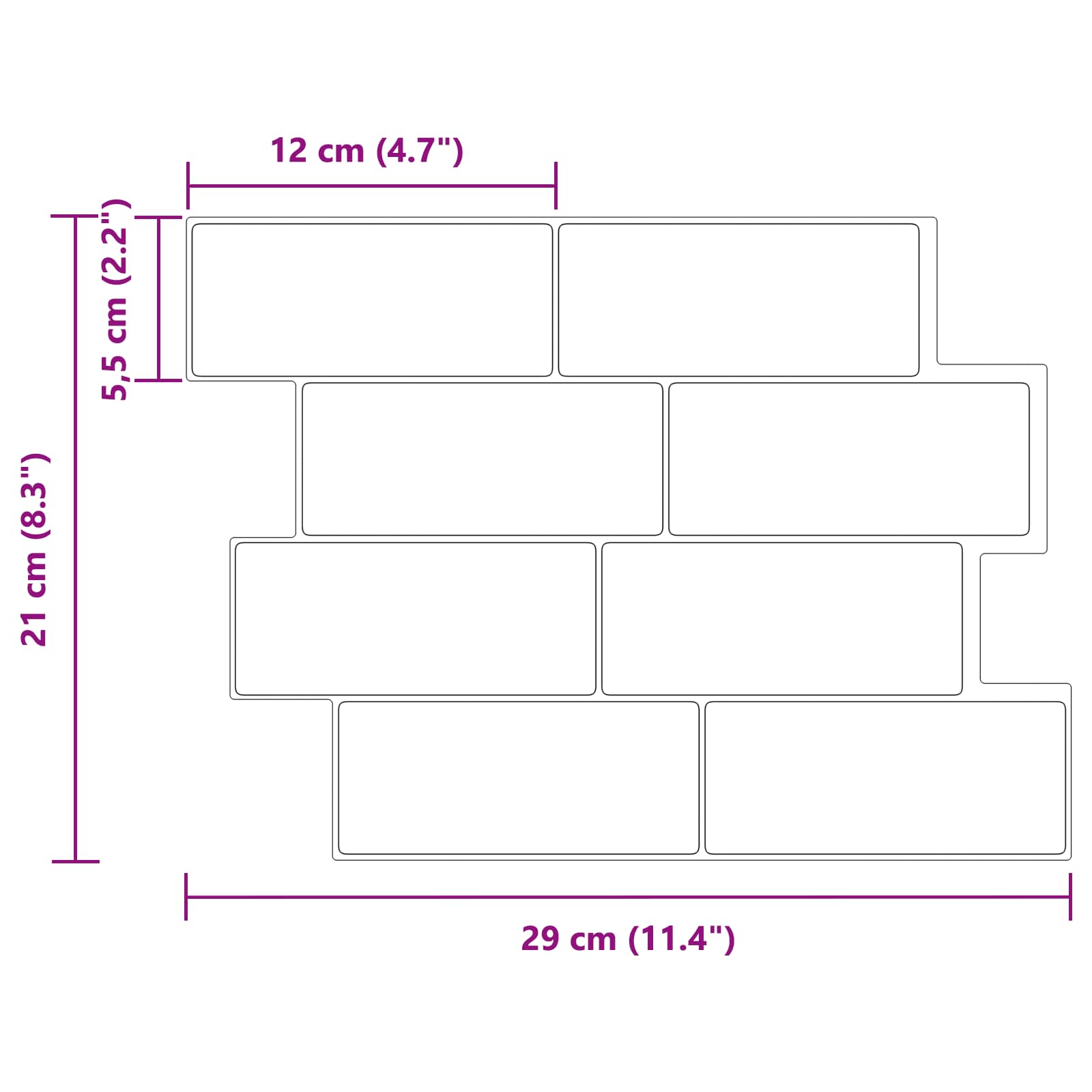 Podhodna ploščica 10 pcs Bela siva 29 x 21 cm Poliuretan in PET - slika 10