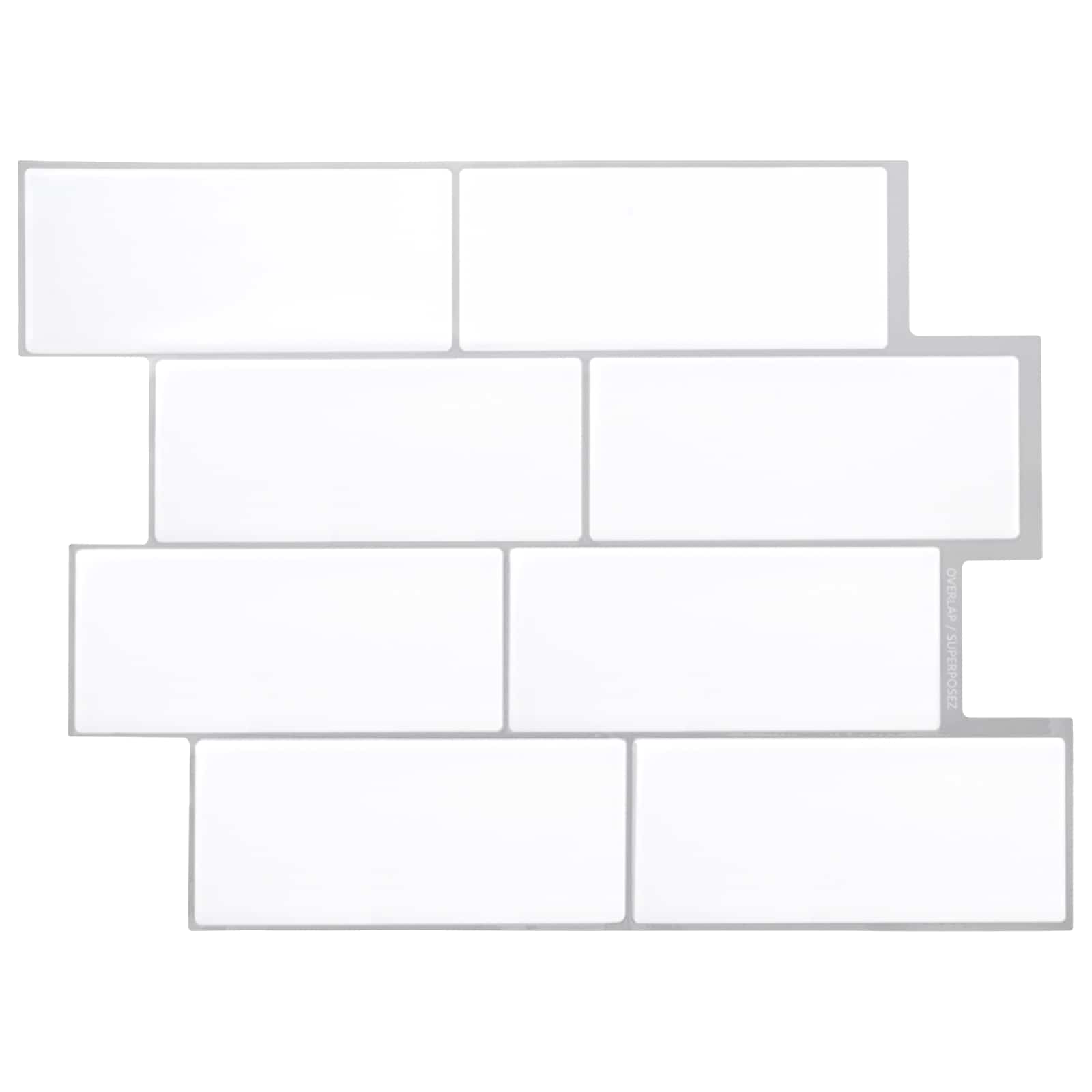 vidaXL Placă de metrou 20 pcs Alb gri 29 x 21 cm Poliuretan și PET