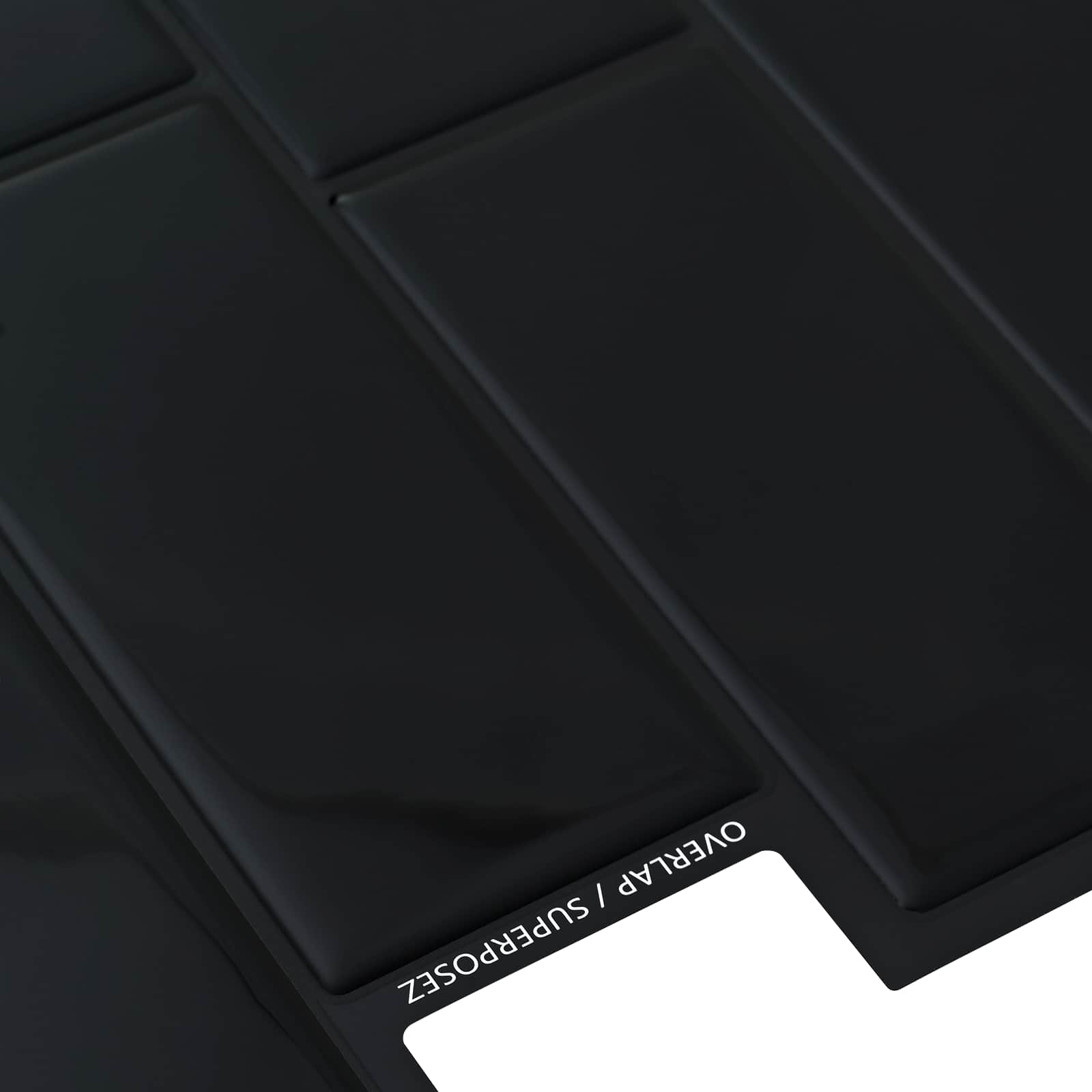 Podhodna ploščica 20 pcs Črna 29 x 21 cm Poliuretan in PET - slika 4