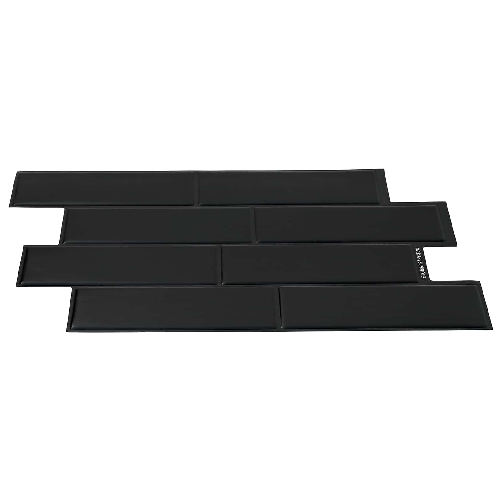 Podhodna ploščica 20 pcs Črna 29 x 21 cm Poliuretan in PET - slika 3