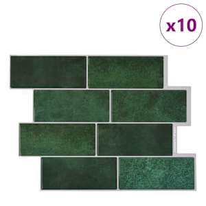 Subway dlaždice 10 pcs Tmavě zelená 29 x 21 cm Polyuretan a PET - obrázek 2