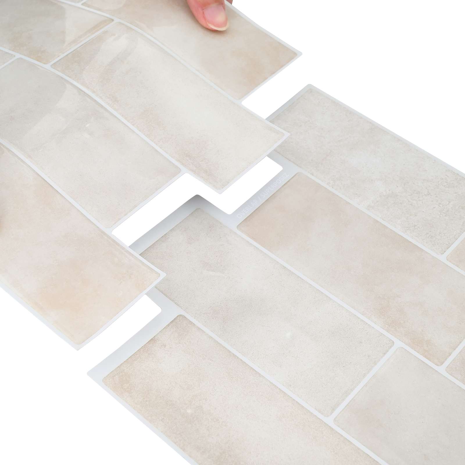 Podhodna ploščica 10 pcs Bež marmor 29 x 21 cm - slika 7