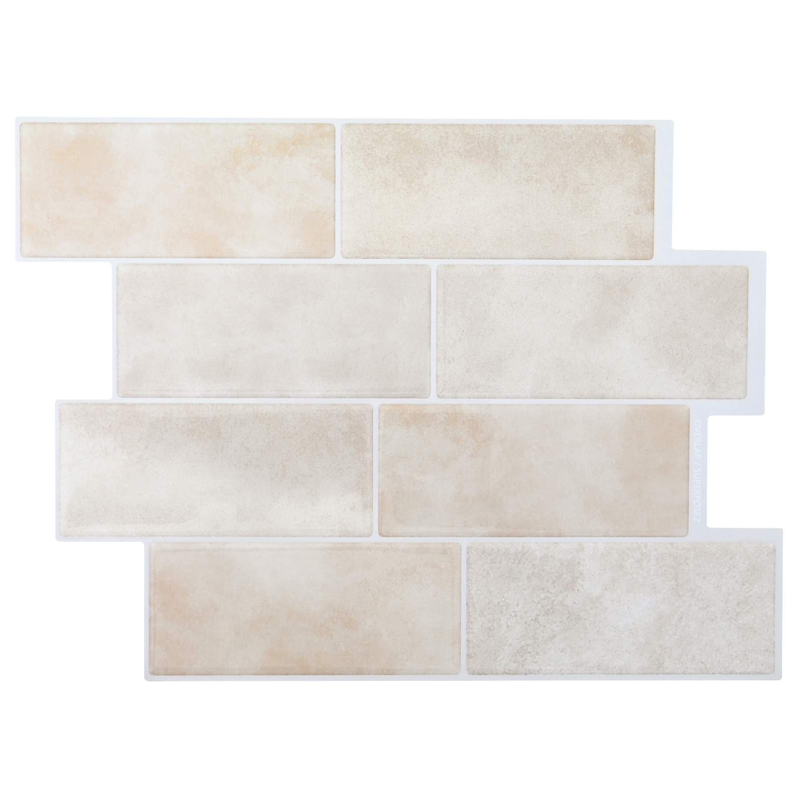 vidaXL Placă de metrou 50 pcs Marmură bej 29 x 21 cm Poliuretan și PET
