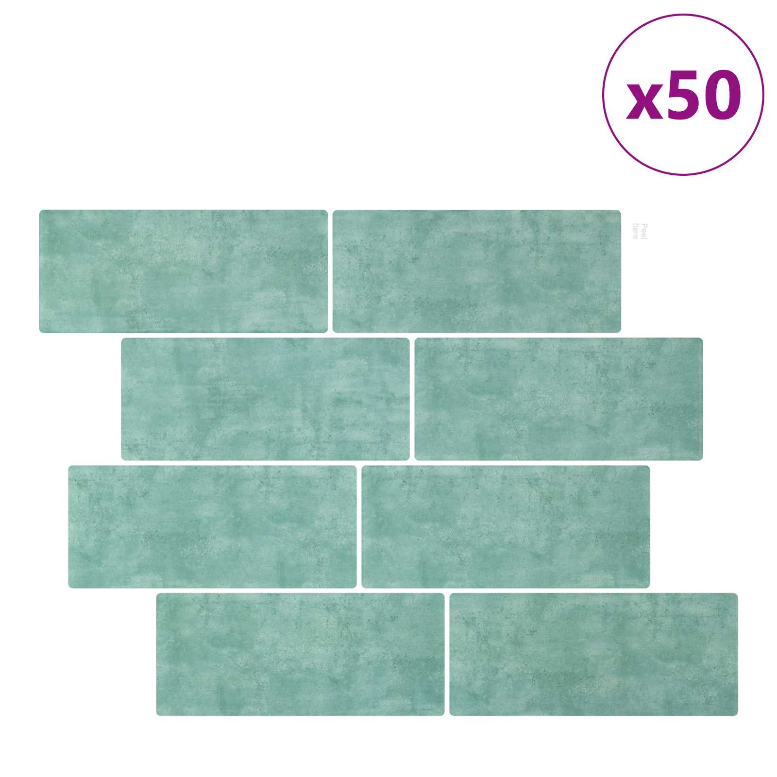 Podhodna ploščica 50 pcs Siva zelena 29 x 21 cm - slika 2