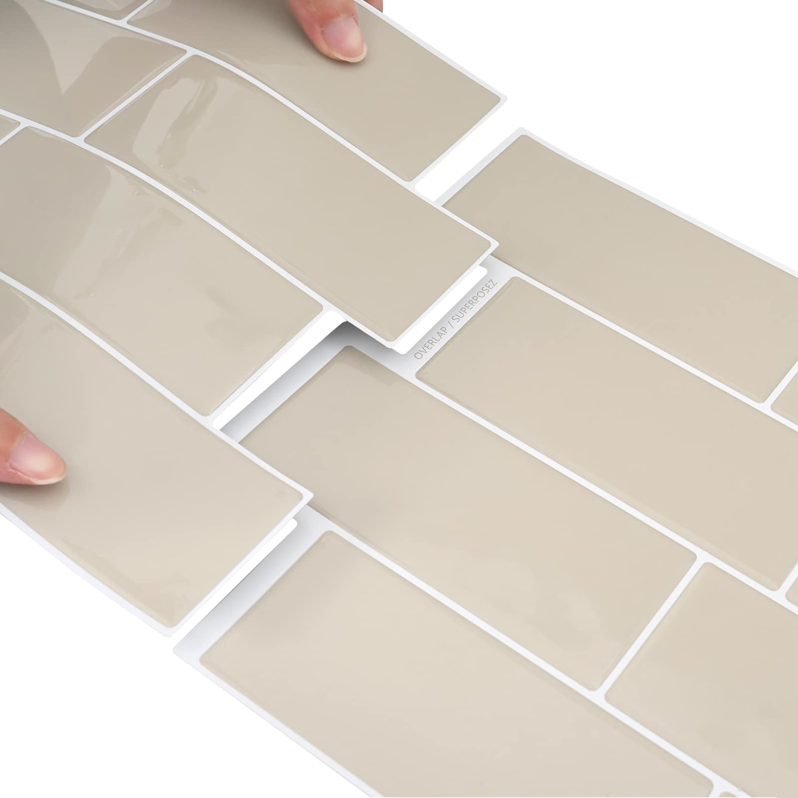 Podhodna ploščica 10 pcs Bež 29 x 21 cm Poliuretan in PET - slika 7