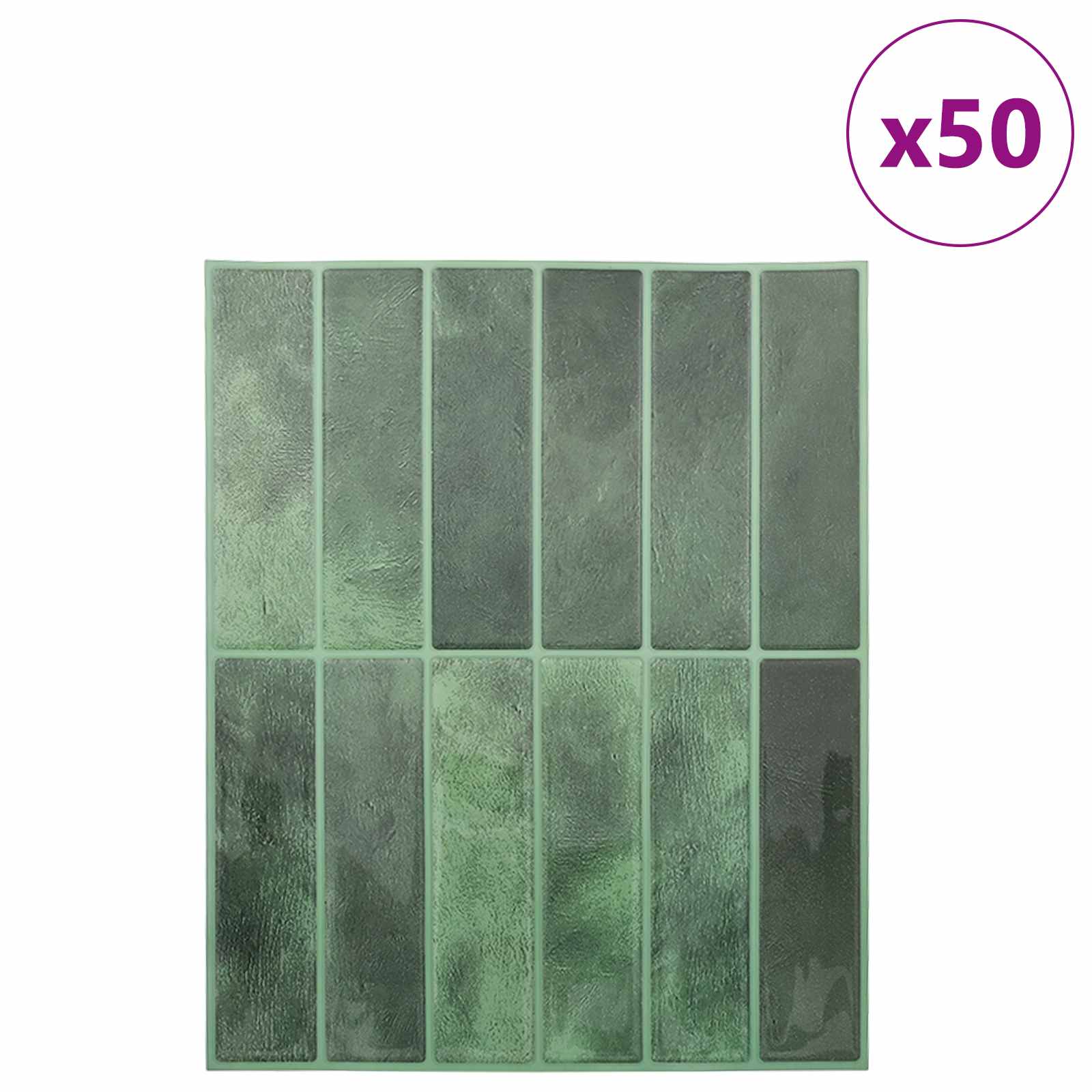 Pravokotna ploščica 50 pcs Temno zelena 29 x 23 x 0,08 cm - slika 2