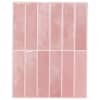 vidaXL Ristk&uuml;likukujuline Plaat 20 tk Roosa 29 x 23 x 0,08 cm