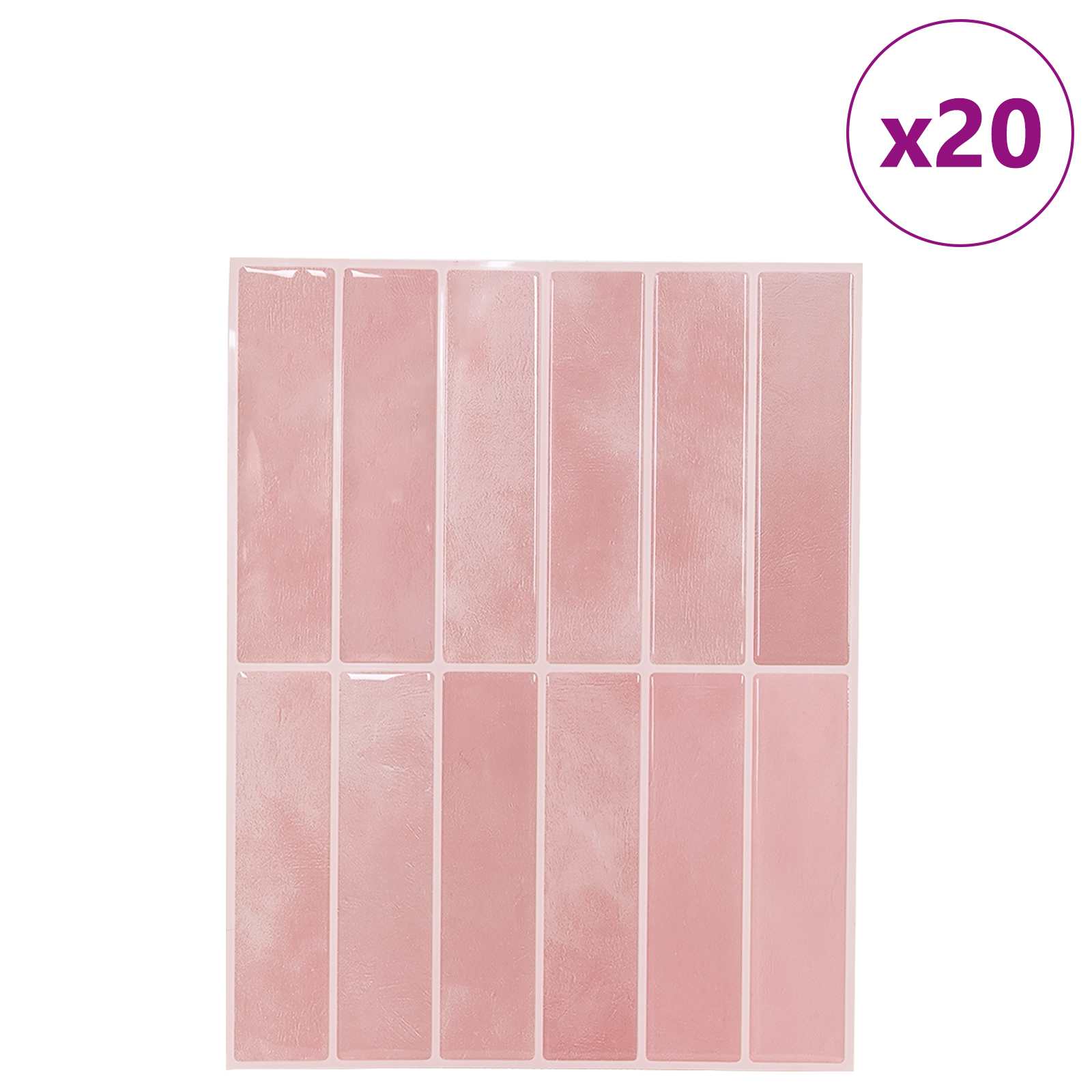 Pravokotna ploščica 20 pcs Roza 29 x 23 x 0,08 cm - slika 2