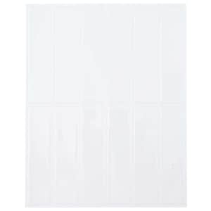 vidaXL Ristk&uuml;likukujuline Plaat 10 tk Valge 29 x 23 x 0,08 cm