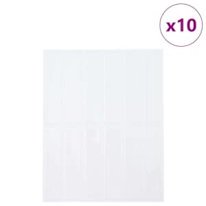 Obdélníková dlažba 10 pcs Bílá 29 x 23 x 0,08 cm - obrázek 2
