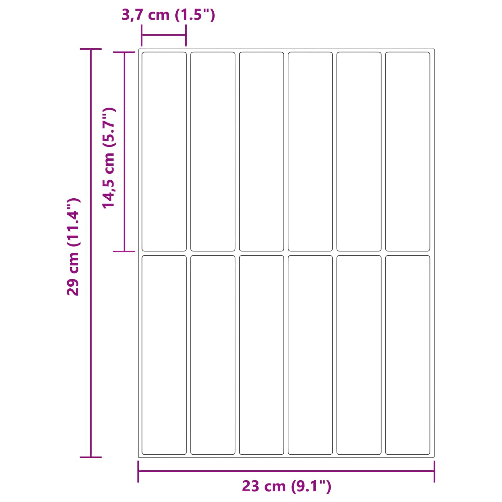Pravokotna ploščica 20 pcs Bež 29 x 23 x 0,08 cm - slika 10
