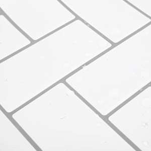 Dlaždice vzoru rybí kosti 10 pcs Bílá šedá 30 x 30 cm - obrázek 8