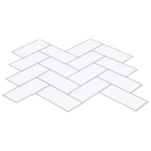 Dlaždice vzoru rybí kosti 10 pcs Bílá šedá 30 x 30 cm - obrázek 3