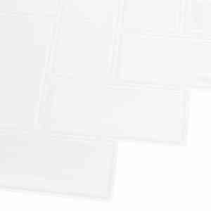 Dlaždice vzoru rybí kosti 10 pcs Bílá 30 x 30 cm - obrázek 4