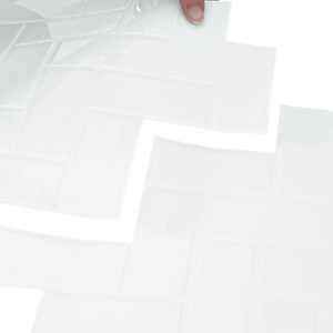 Dlaždice vzoru rybí kosti 10 pcs Bílá 30 x 30 cm - obrázek 7