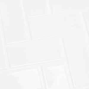Dlaždice vzoru rybí kosti 10 pcs Bílá 30 x 30 cm - obrázek 9