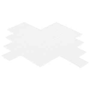 Dlaždice vzoru rybí kosti 10 pcs Bílá 30 x 30 cm - obrázek 3