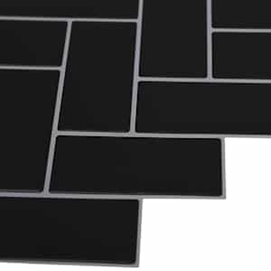 Dlaždice vzoru rybí kosti 10 pcs Černá 30 x 30 cm - obrázek 4