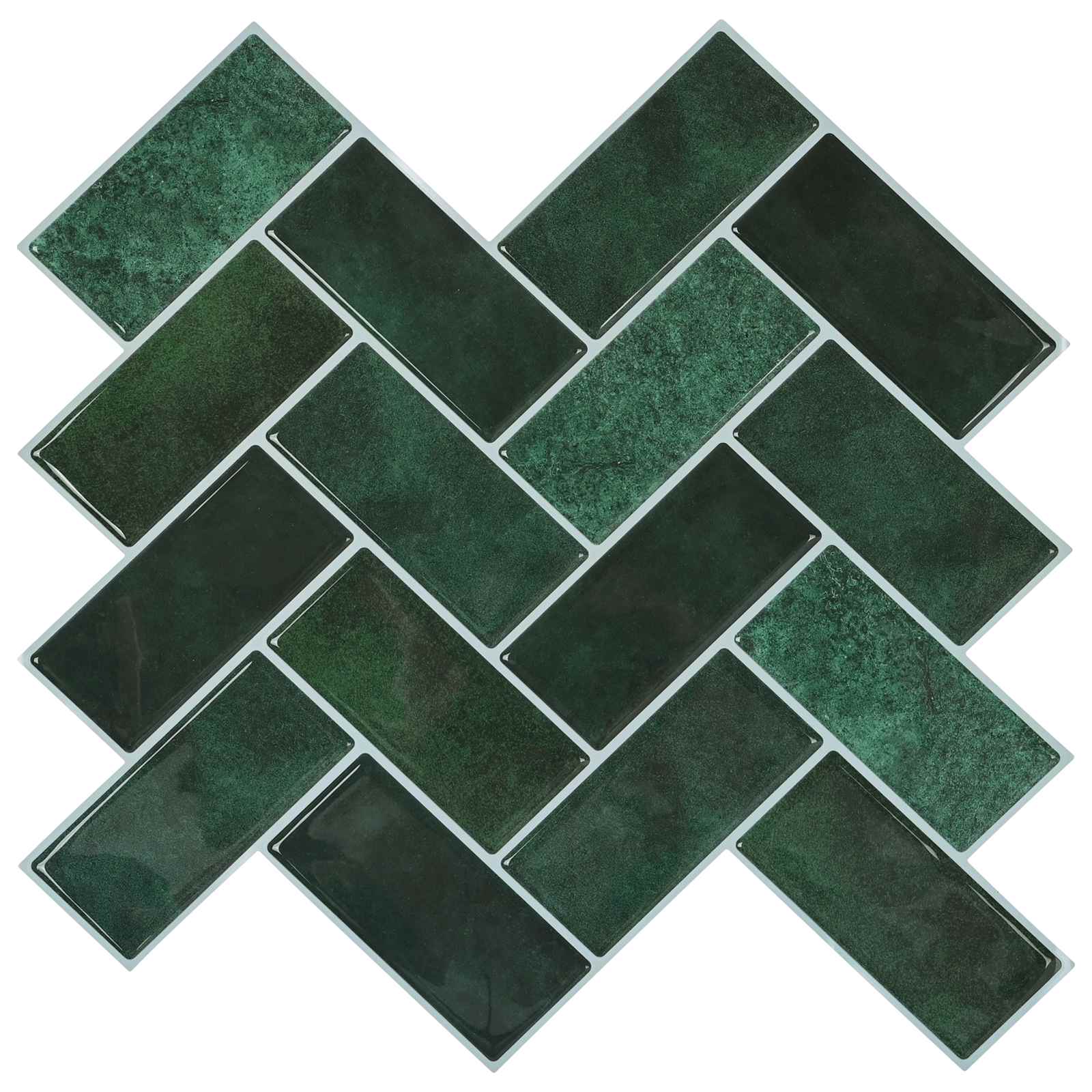 vidaXL Plăcuță în Zigzag 50 pcs Verde închis 30 x 30 cm