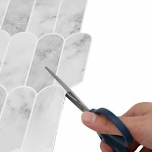 Dlaždice s peřím 10 pcs Šedý mramor 30 x 30 cm Polyuretan a PET - obrázek 5