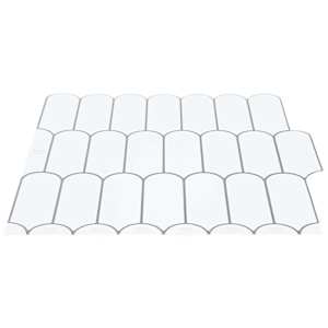 Dlaždice s peřím 10 pcs Bílá šedá 30 x 30 cm Polyuretan a PET - obrázek 3