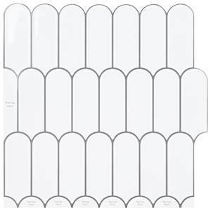 vidaXL Sulgedest plaat 10 tk Valge Hall 30 x 30 cm Pol&uuml;uretaan ja PET