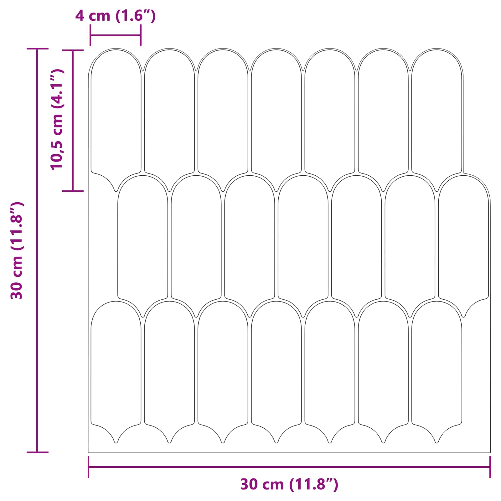 Ploščica perja 20 pcs Bela siva 30 x 30 cm Poliuretan in PET - slika 10