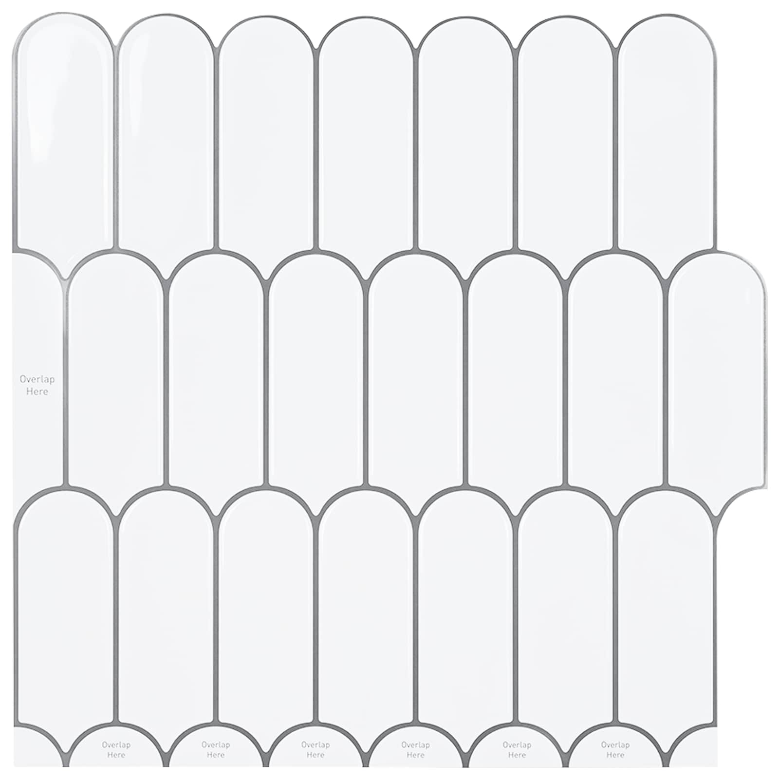 Ploščica perja 50 pcs Bela siva 30 x 30 cm Poliuretan in PET
