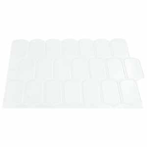 Dlaždice s peřím 10 pcs Bílá 30 x 30 cm Polyuretan a PET - obrázek 3