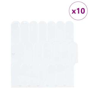 Dlaždice s peřím 10 pcs Bílá 30 x 30 cm Polyuretan a PET - obrázek 2