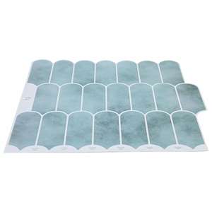 Dlaždice s peřím 10 pcs Zelená 30 x 30 cm Polyuretan a PET - obrázek 3