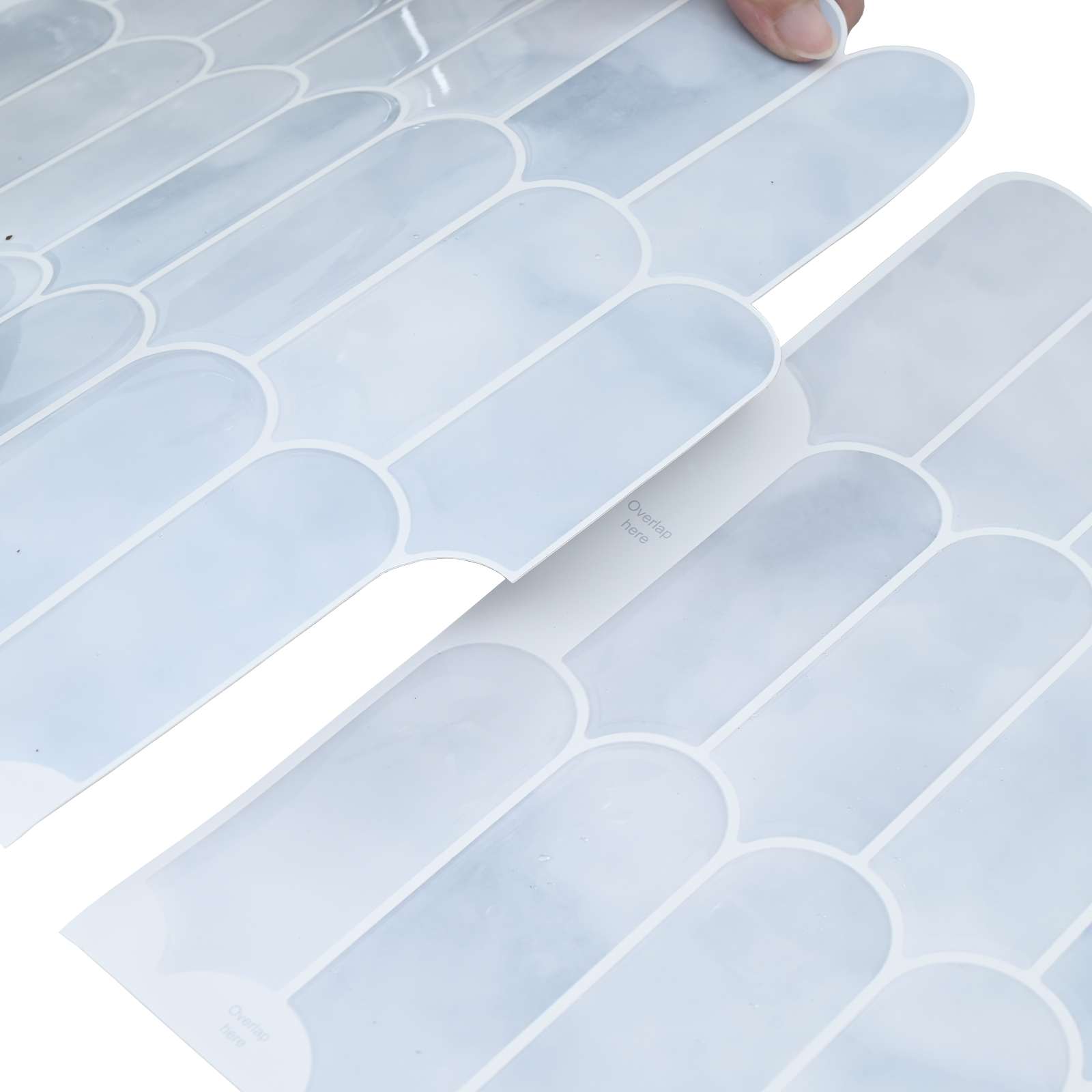 Ploščica perja 10 pcs Svetlo modra 30 x 30 cm Poliuretan in PET - slika 7