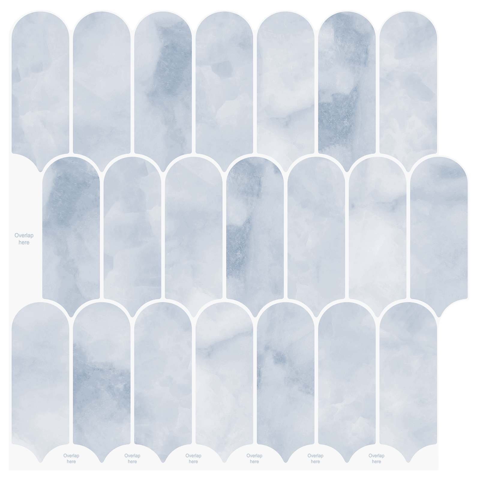 vidaXL Placă cu Pene 10 pcs Albastru deschis 30 x 30 cm
