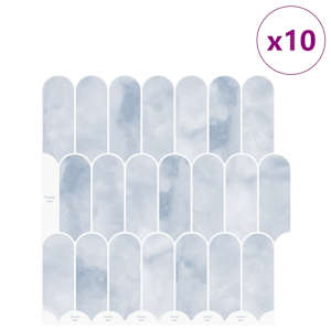 Dlaždice s peřím 10 pcs Světle modrá 30 x 30 cm - obrázek 2