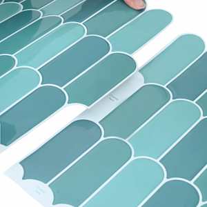 Dlaždice s peřím 10 pcs Modrá 30 x 30 cm Polyuretan a PET - obrázek 7