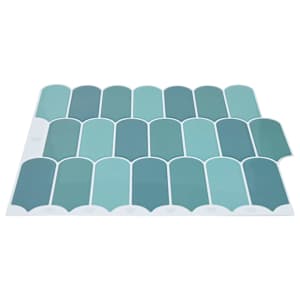 Dlaždice s peřím 10 pcs Modrá 30 x 30 cm Polyuretan a PET - obrázek 3