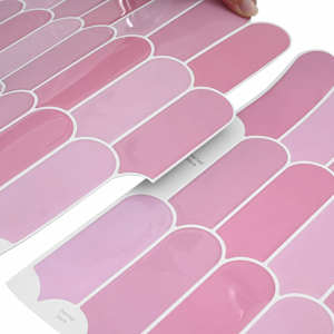 Dlaždice s peřím 10 pcs Růžová 30 x 30 cm Polyuretan a PET - obrázek 7