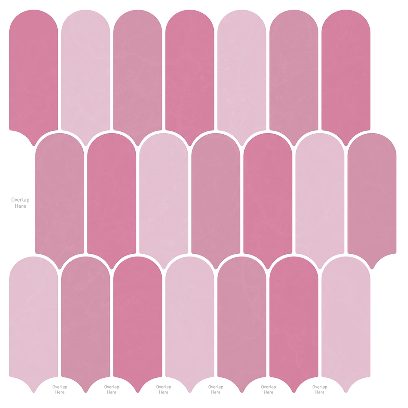 vidaXL Federfliese 50 pcs Rosa 30 x 30 cm Polyurethan und PET